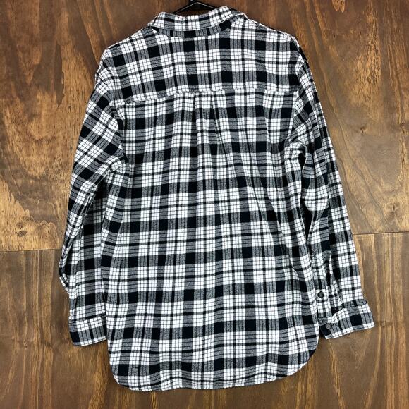 Anchorage Expedition Mens Shirt Black White Plaid Cotton Flannel Outdoors Large - Picture 10 of 12